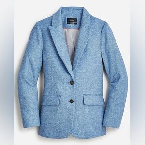J. Crew Sommerset Blazer in Blue Herringbone Wool Coat Women’s Sz 16T Tall NWOT